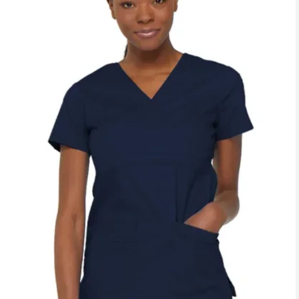 dickies EDS signature empire waist mock wrap top